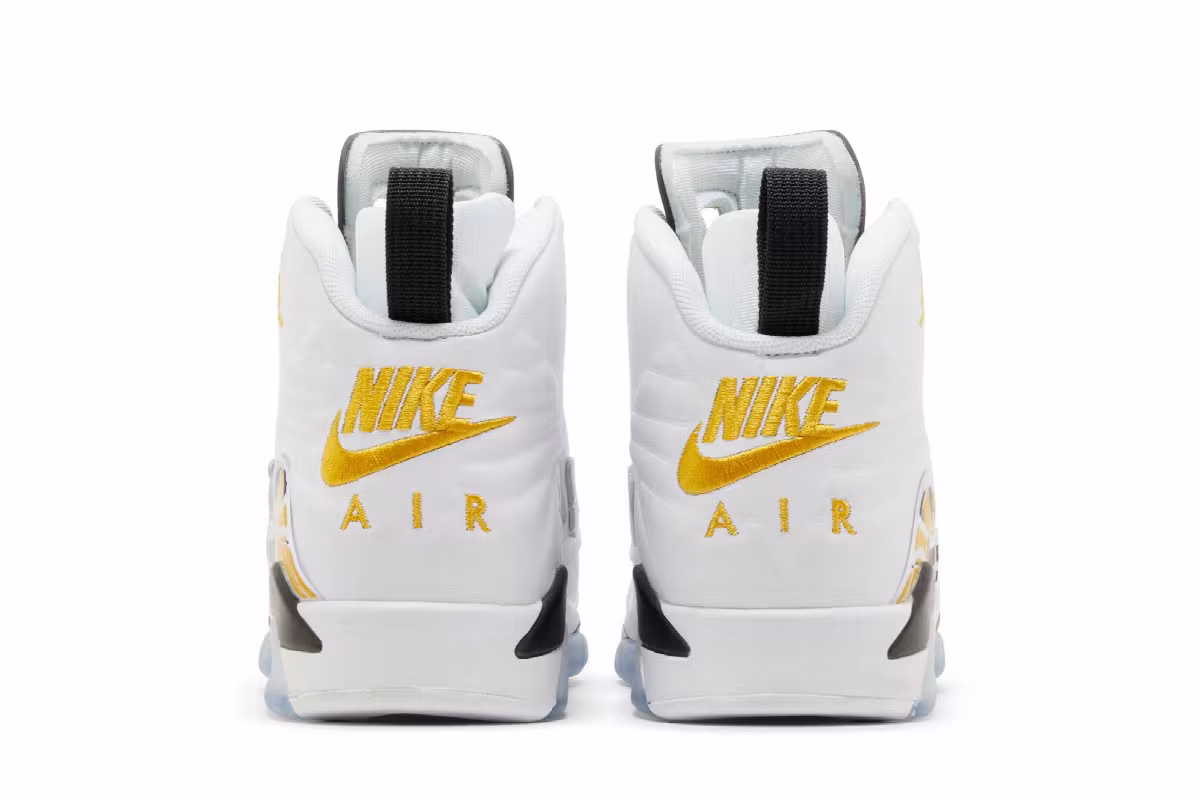 Air Jordan MVP GS White Yellow Ochre, view 7
