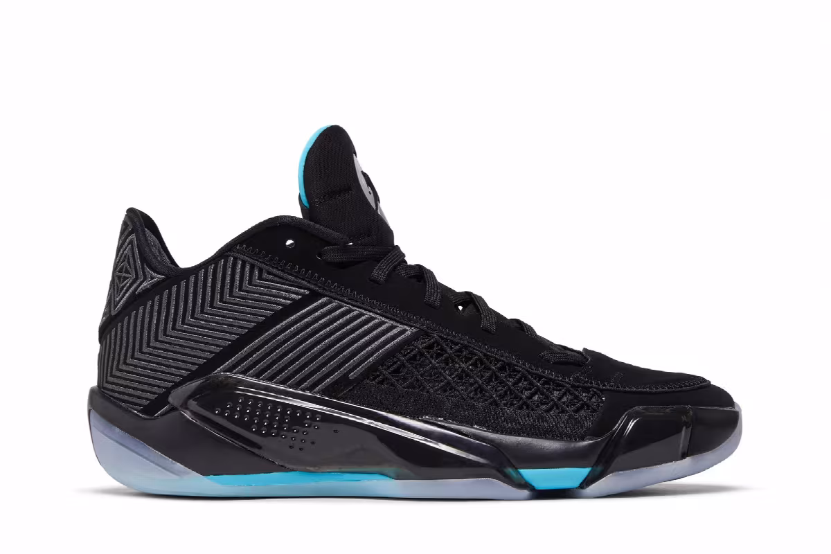 Air Jordan 38 Low Black Gamma Blue, view 2