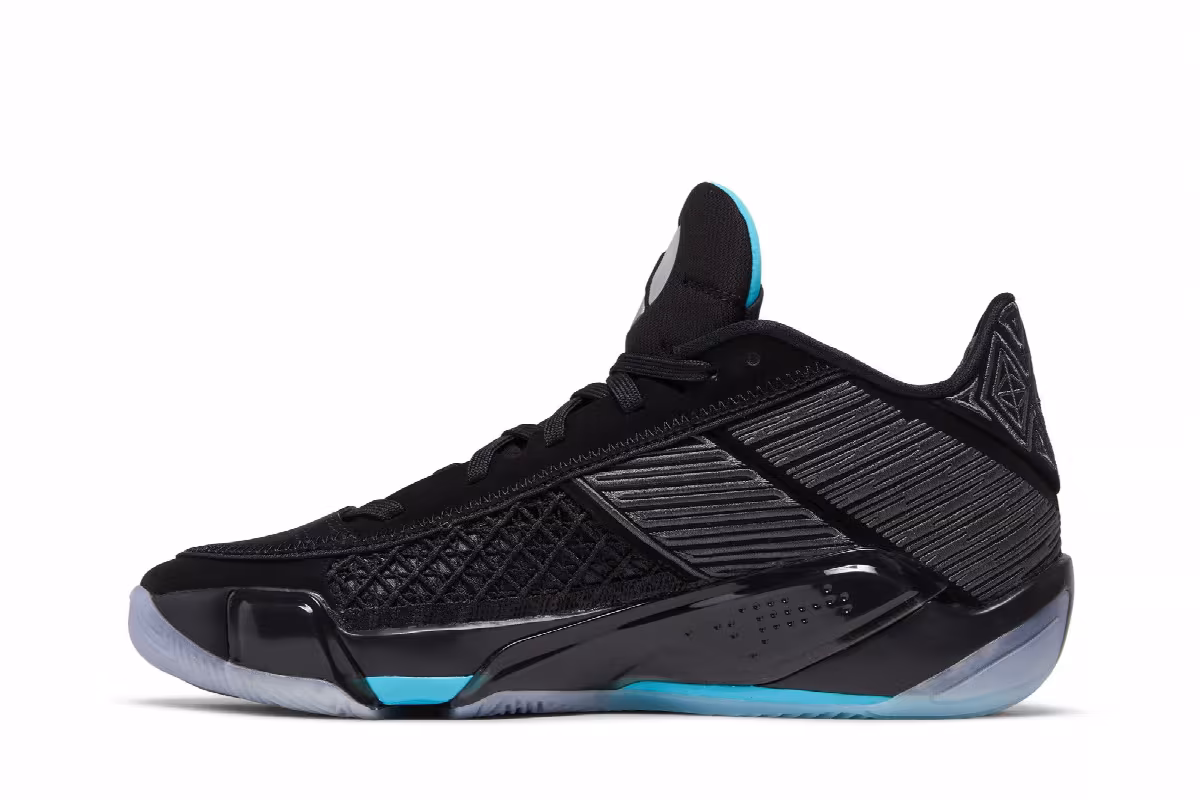 Air Jordan 38 Low Black Gamma Blue, view 4