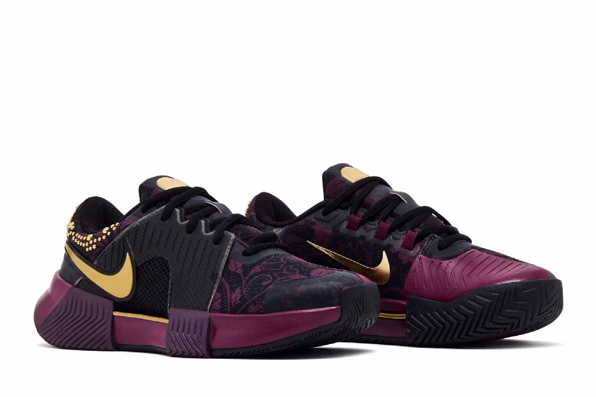 Naomi Osaka x Nike Women's GP Challenge 1 Bordeaux/Black/Metallic Gold, view 9