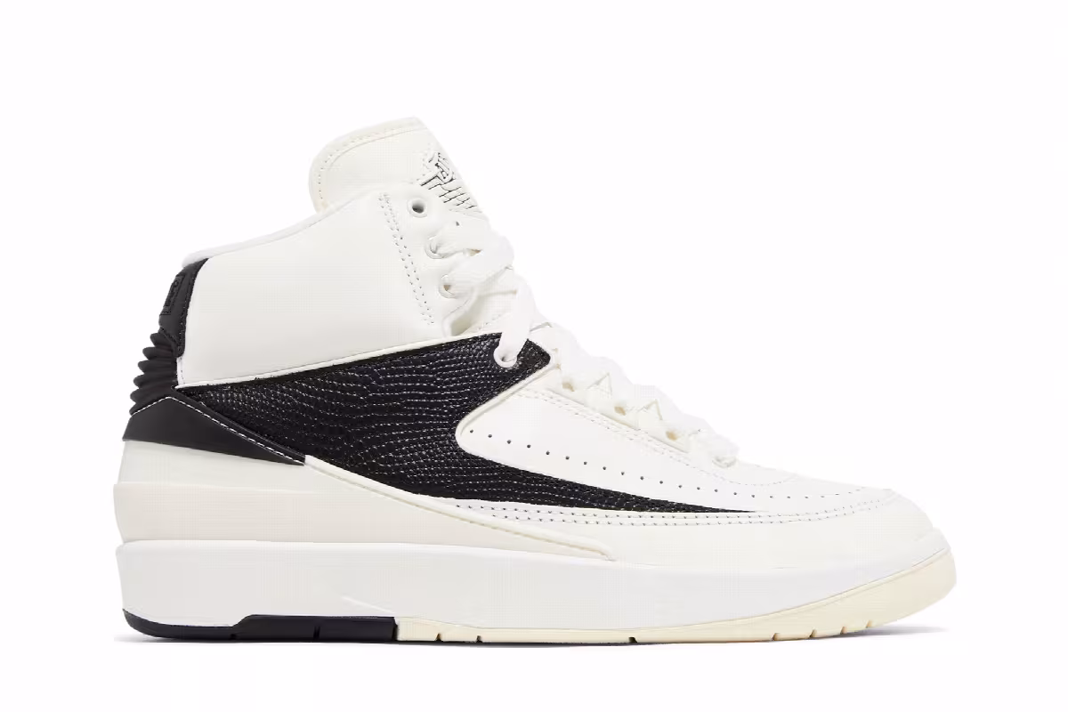 Women's Air Jordan 2 Sail Black, view 2