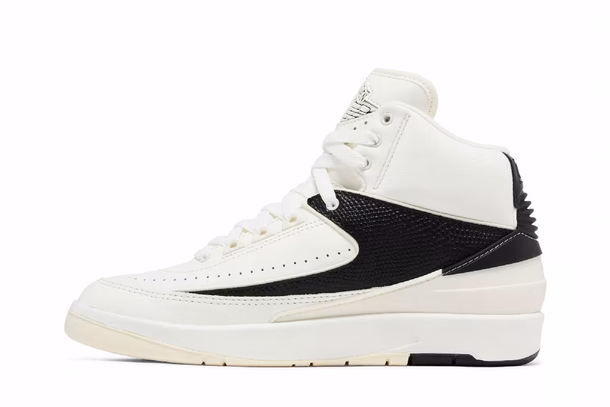 Women's Air Jordan 2 Sail Black, view 4