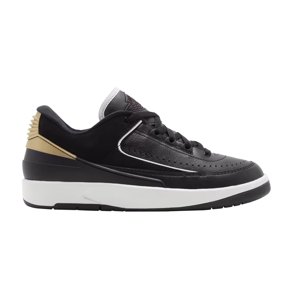 Women's Air Jordan 2 Low Black Metallic Gold