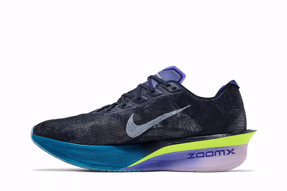 Nike Vaporfly 4 Obsidian/Persian Violet/Green Abyss/White, view 4