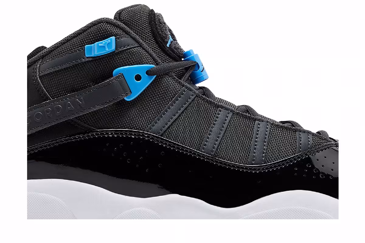 Air Jordan 6 Rings Black University Blue, view 3