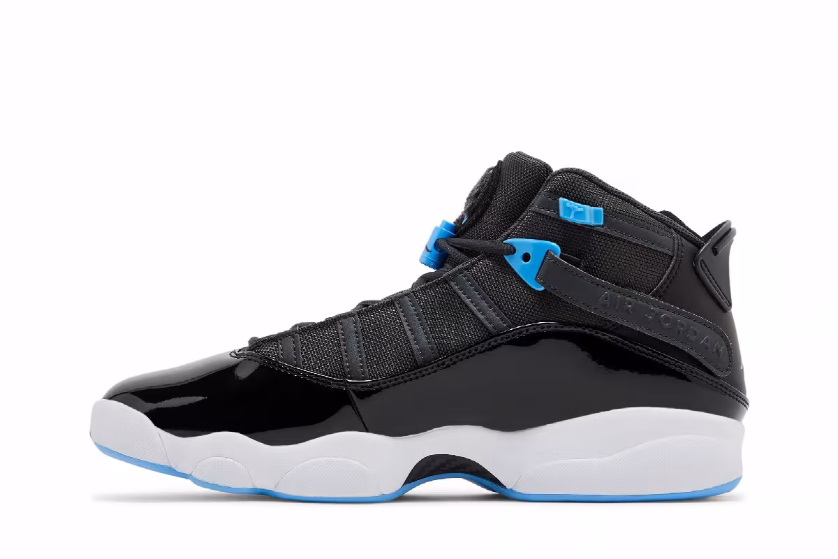 Air Jordan 6 Rings Black University Blue, view 4