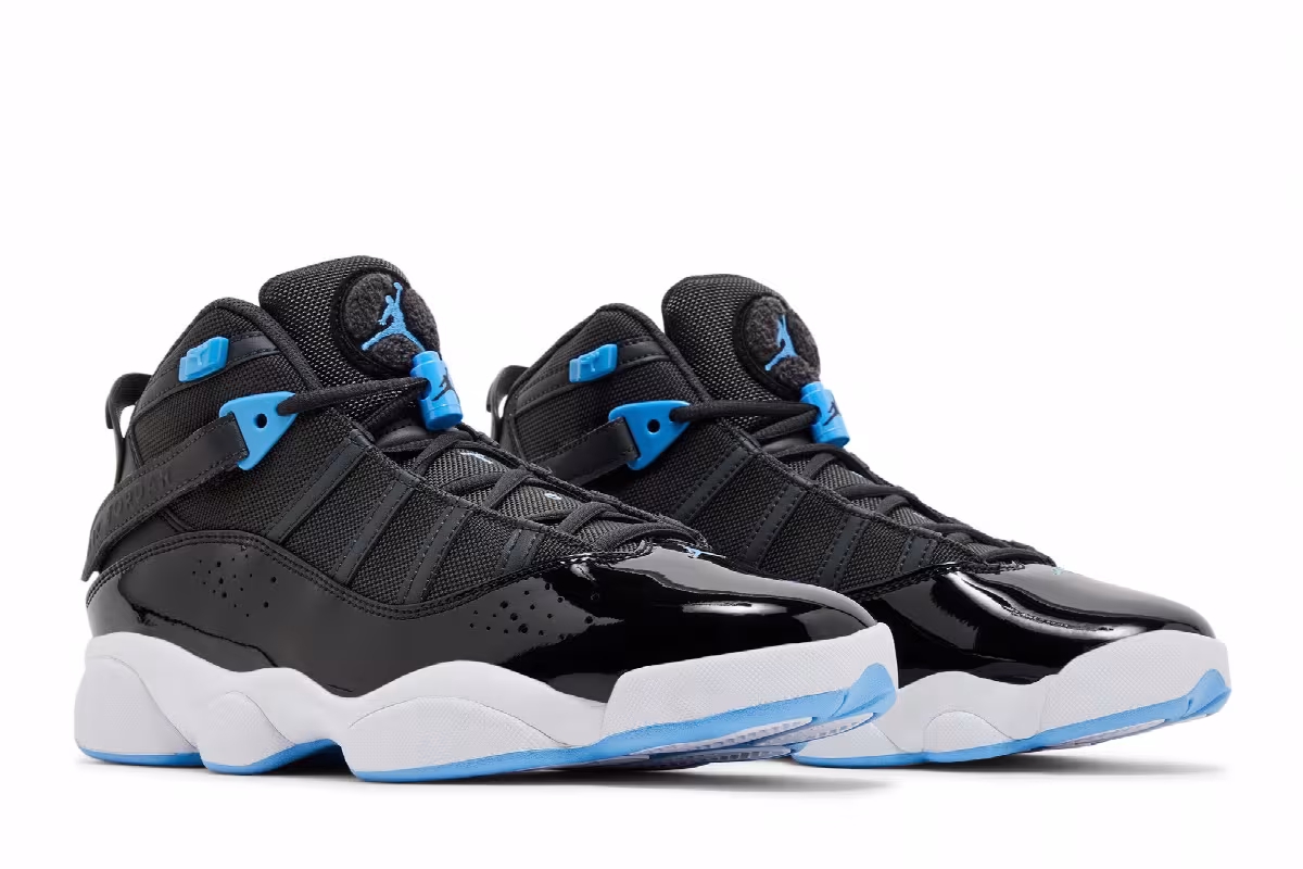 Air Jordan 6 Rings Black University Blue, view 9