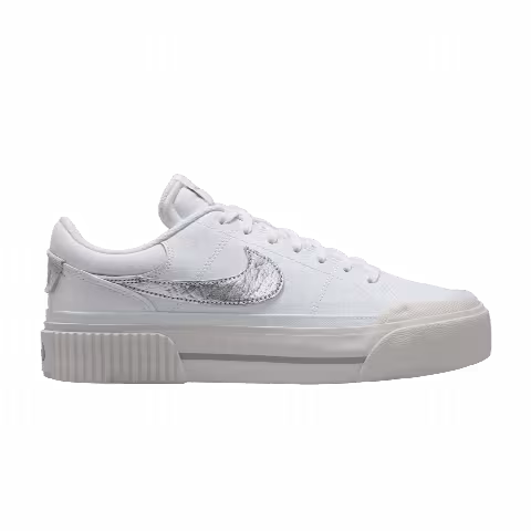 Nike Wmns Court Legacy Lift 'White Metallic Silver'