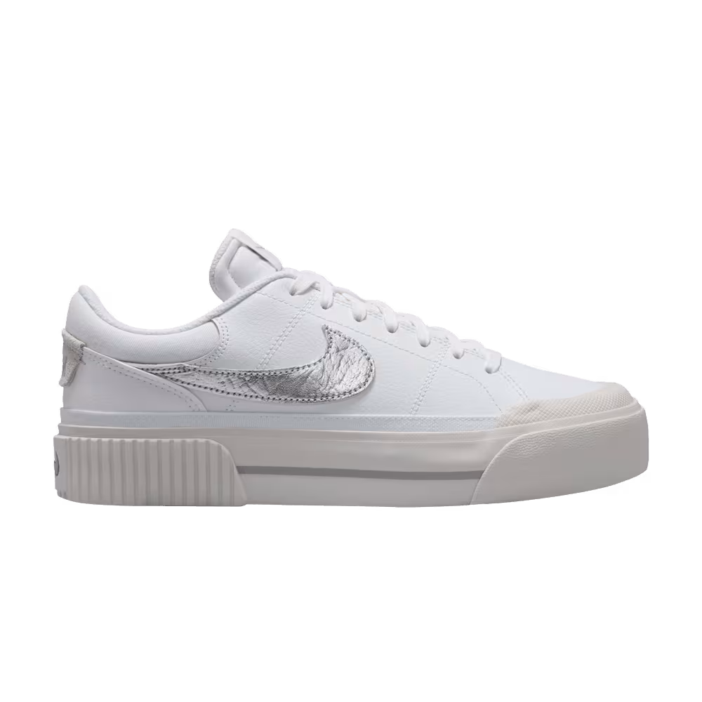 Nike Women's Court Legacy Lift White Metallic Silver