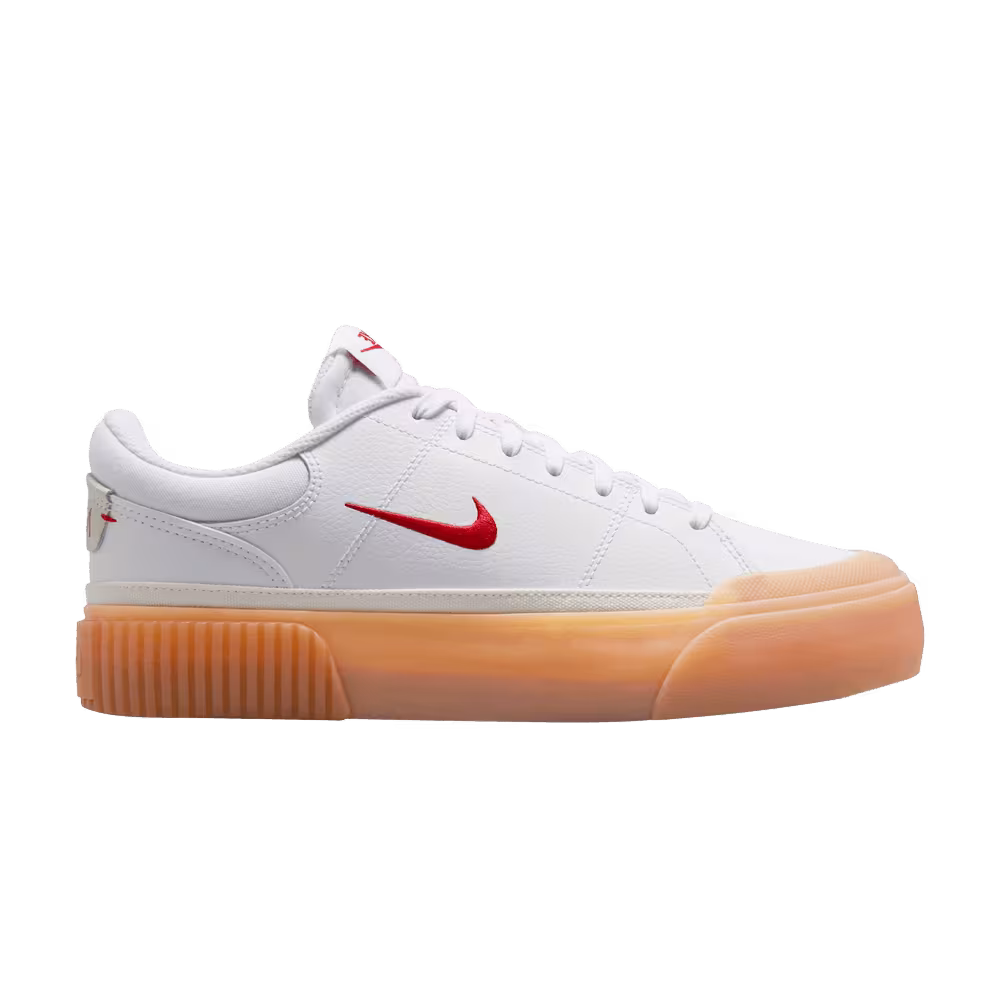 Nike Women's Court Legacy Lift White University Red Gum