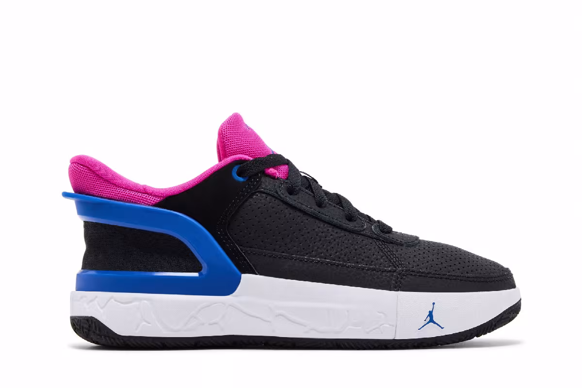 Air Jordan Day 1 EasyOn GS Black Fire Pink Royal, view 2