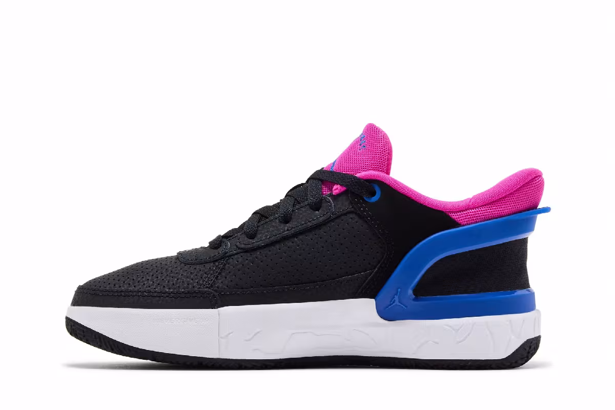 Air Jordan Day 1 EasyOn GS Black Fire Pink Royal, view 4