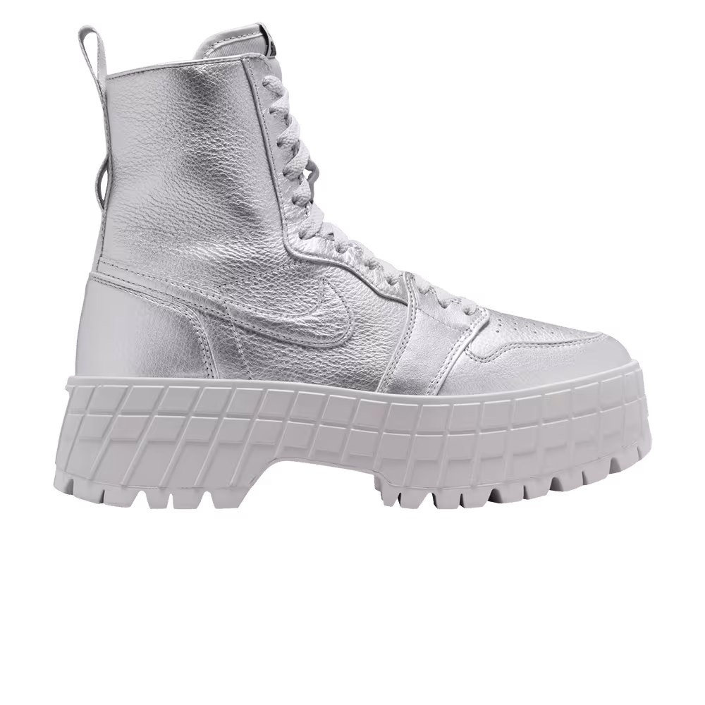 Women's Air Jordan 1 High Brooklyn Metallic Silver