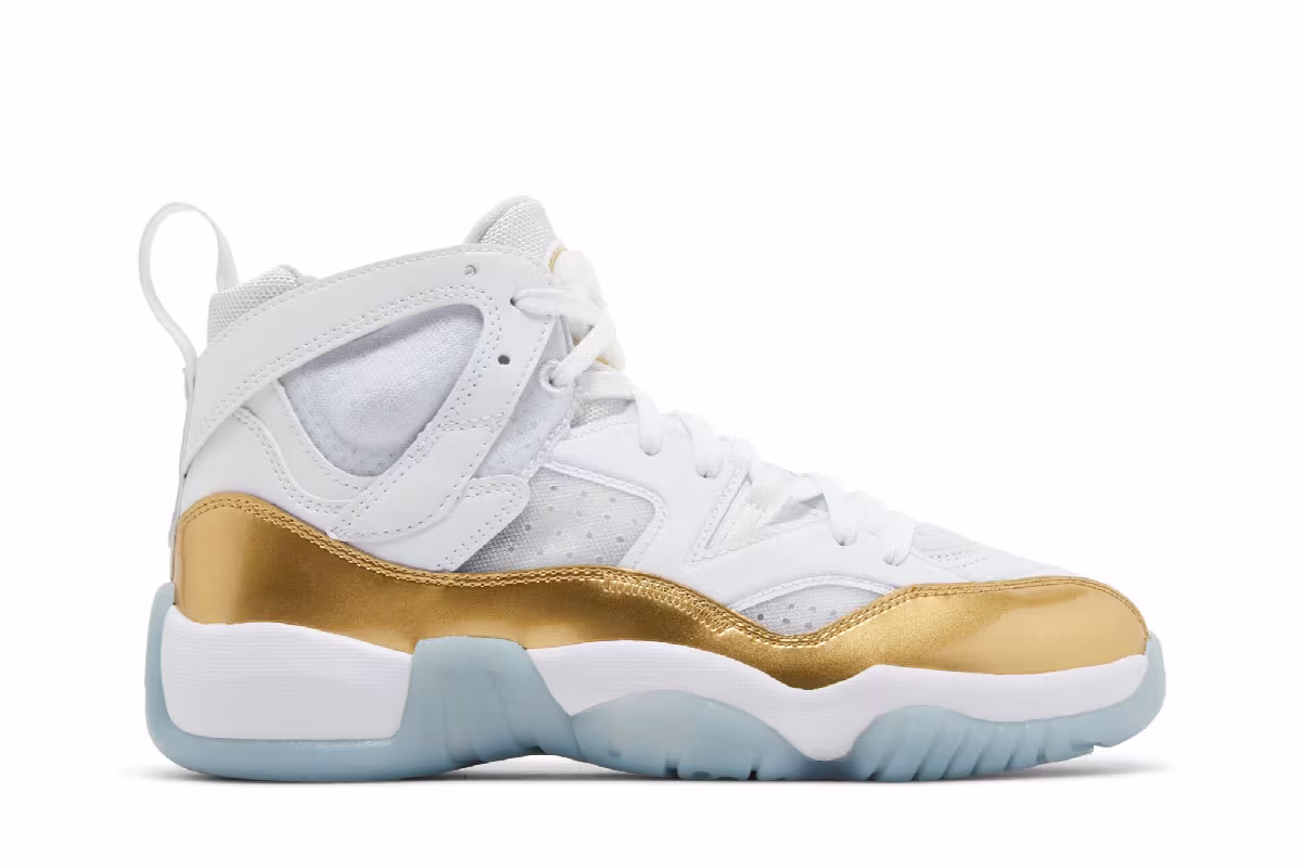 Air Jordan Women's Jumpman Two Trey White Metallic Gold, view 2