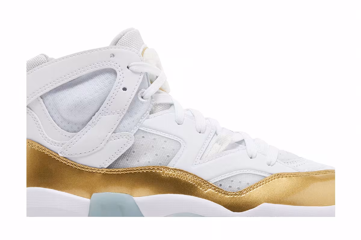 Air Jordan Women's Jumpman Two Trey White Metallic Gold, view 3