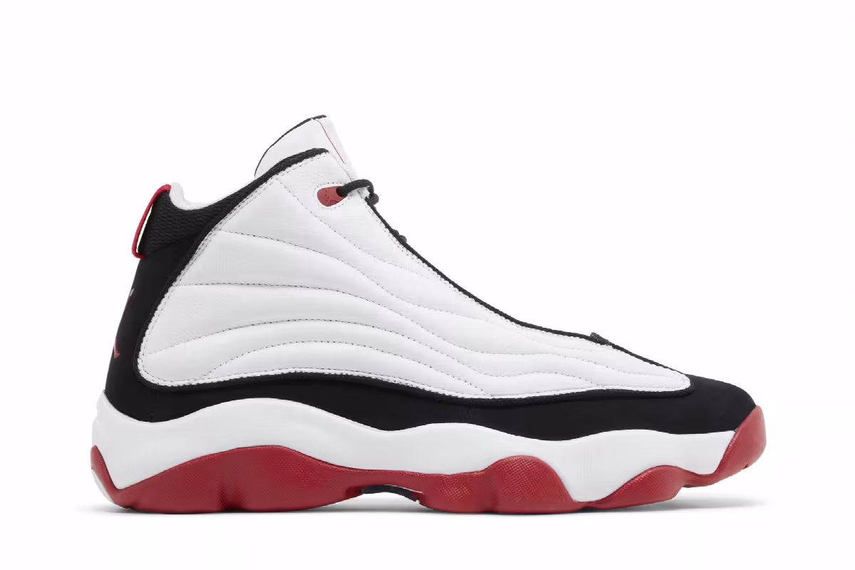 Air Jordan Pro Strong White Black Gym Red, view 2