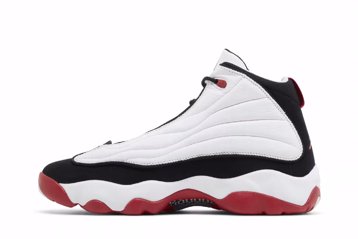 Air Jordan Pro Strong White Black Gym Red, view 4
