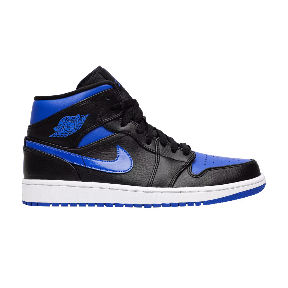 Air Jordan 1 Mid Black Hyper Royal