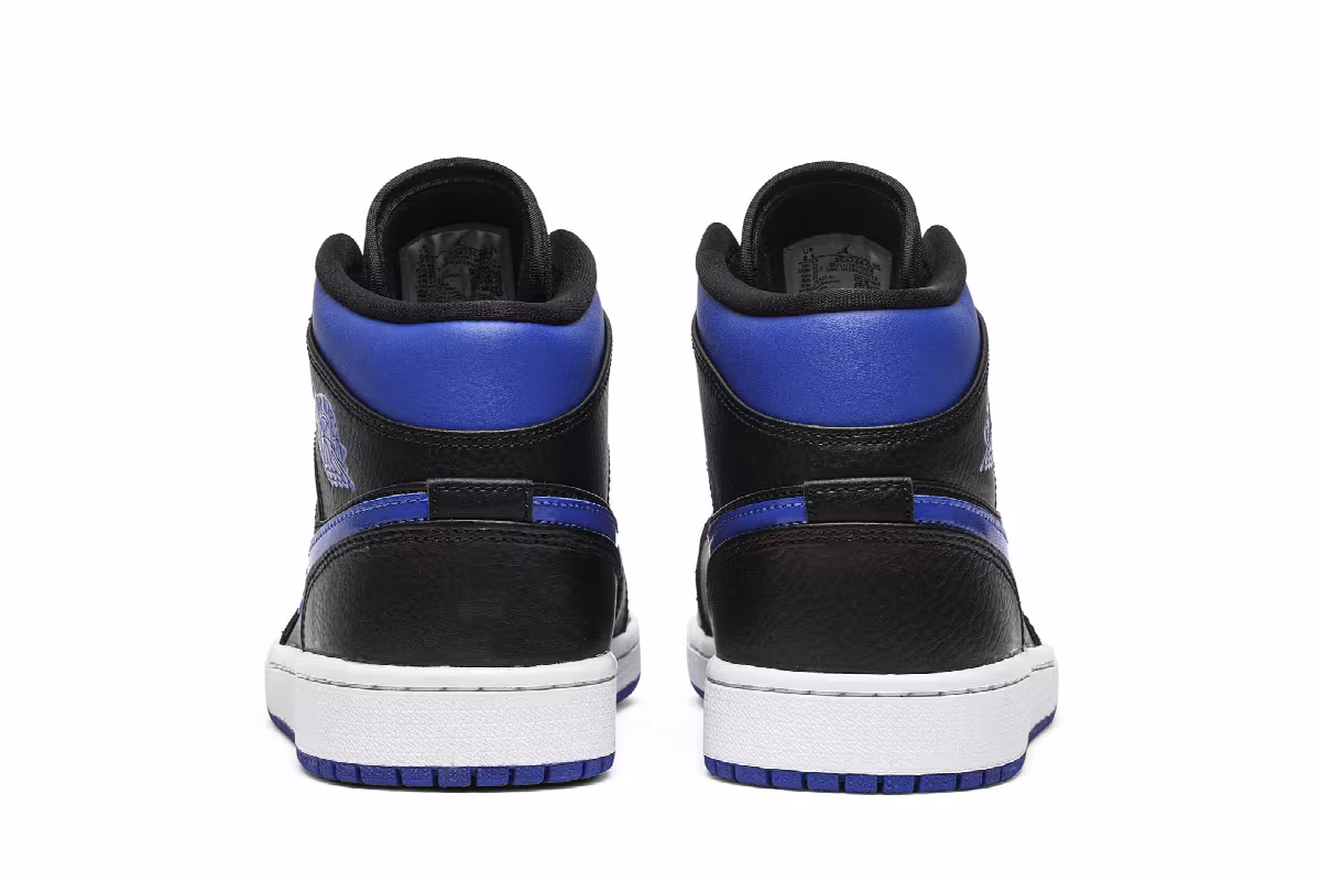 Air Jordan 1 Mid Black Hyper Royal, view 7