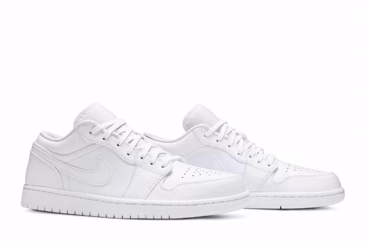 Air Jordan 1 Low Triple White, view 9