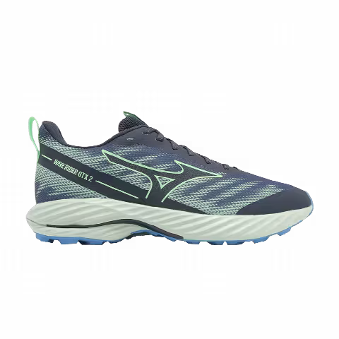 Mizuno Wave Rider GORE-TEX 2 Super Wide 'Vintage Indigo Neo Mint'