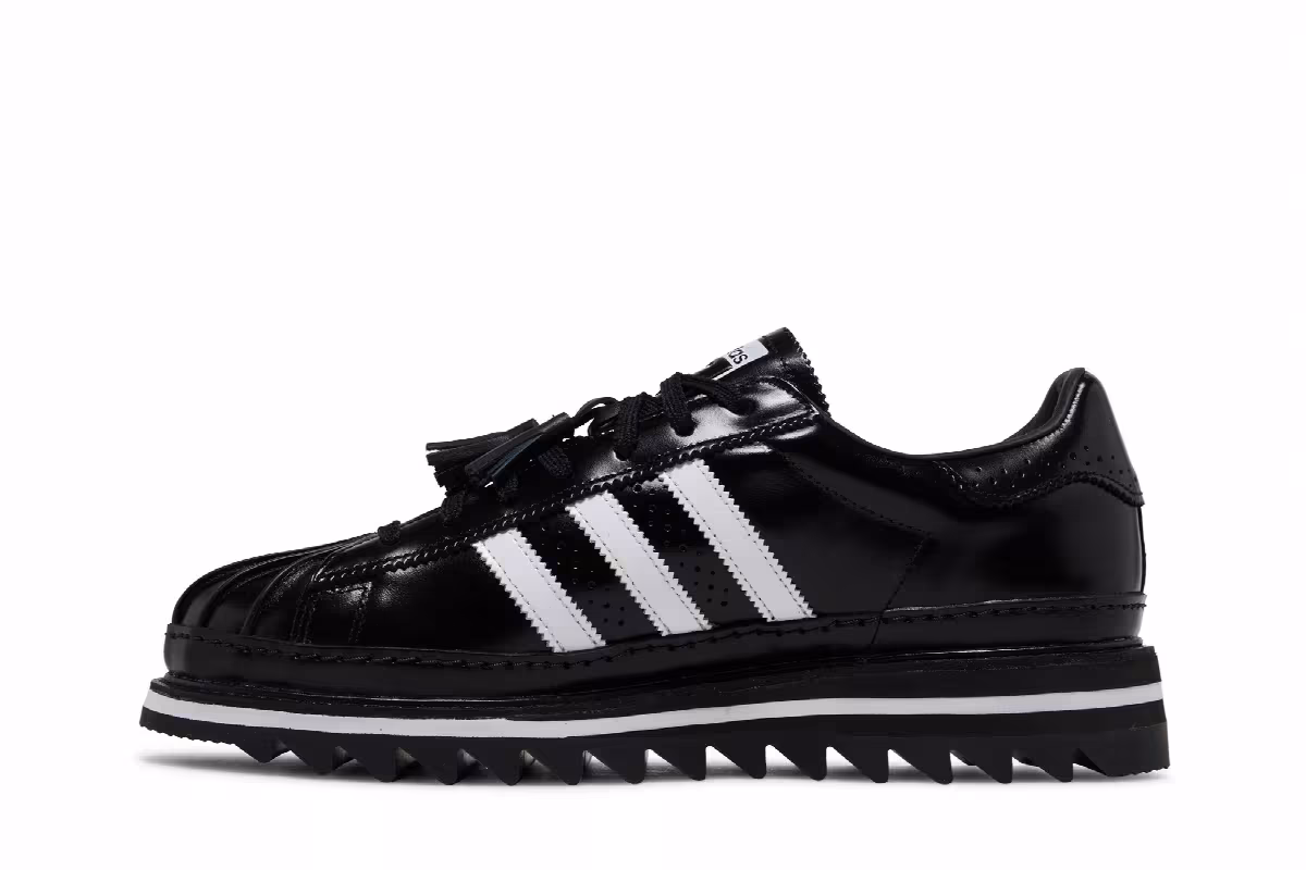 CLOT x adidas Superstar Black White, view 4