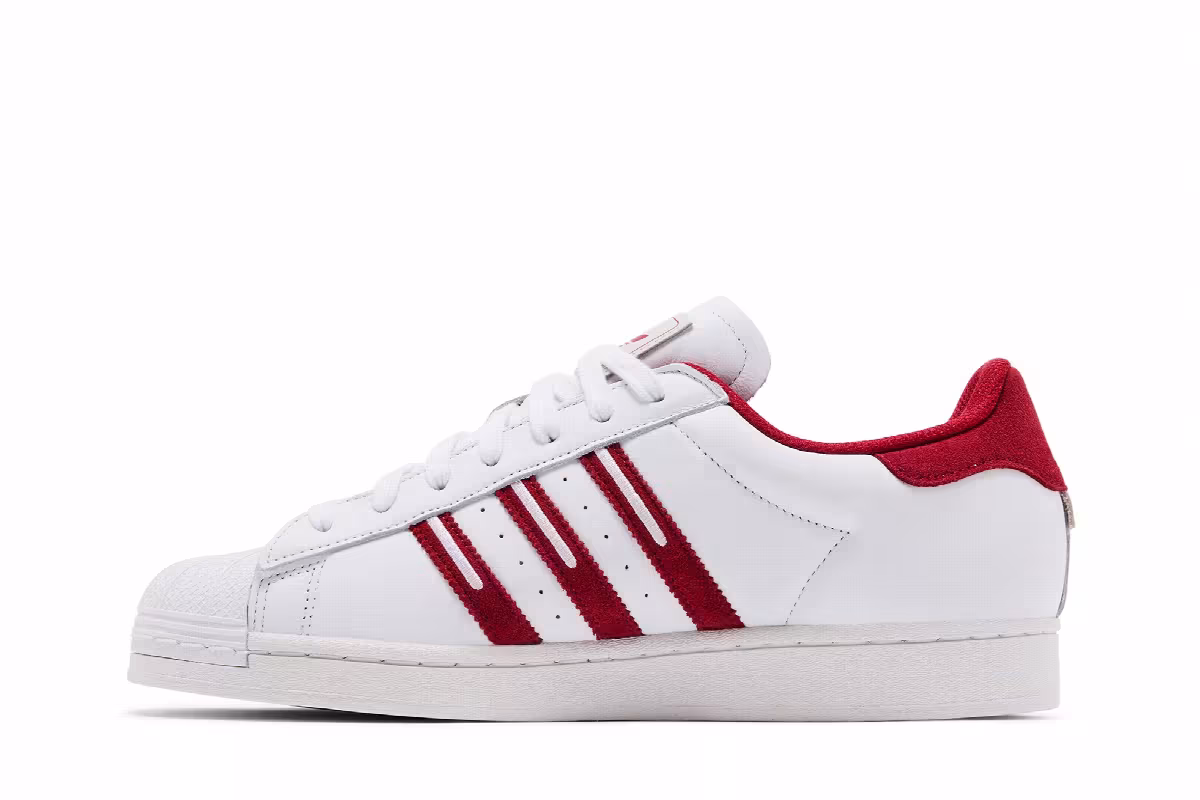 adidas Superstar Embroidered Red Stripes, view 4
