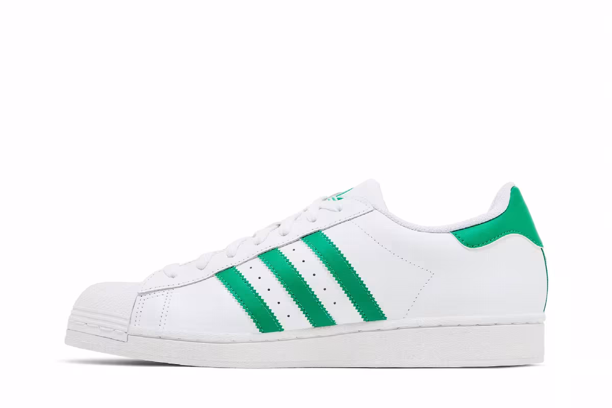 adidas Superstar White Green, view 4