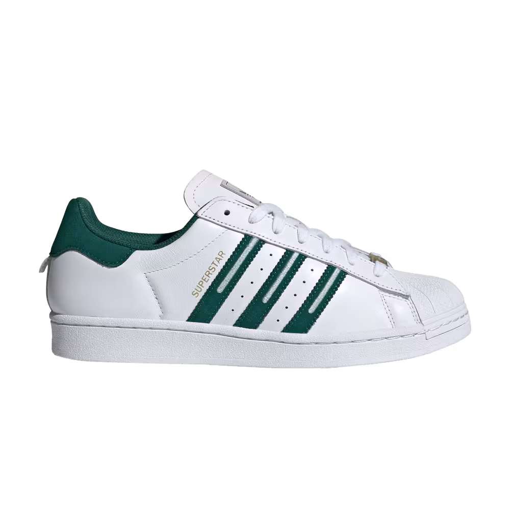 adidas Superstar Embroidered Green Stripes