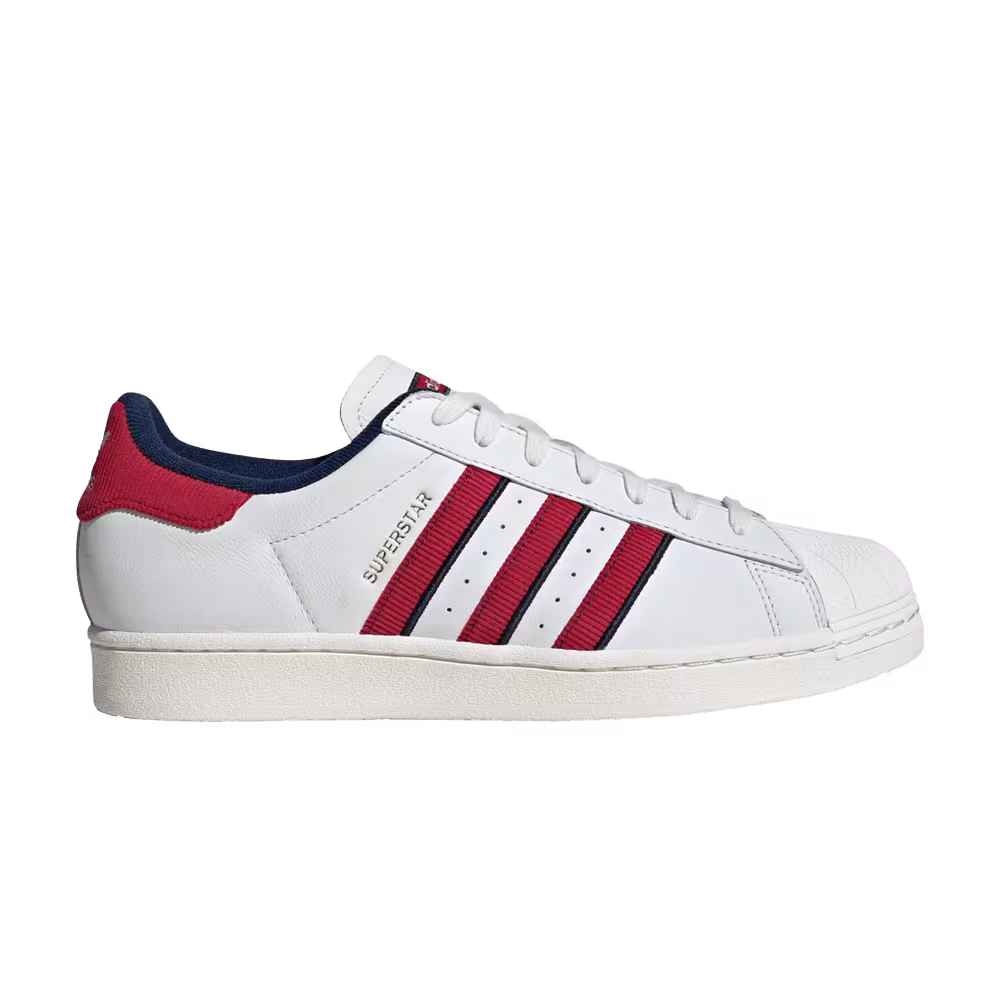 Adidas Superstar White Team Victory Red Indigo