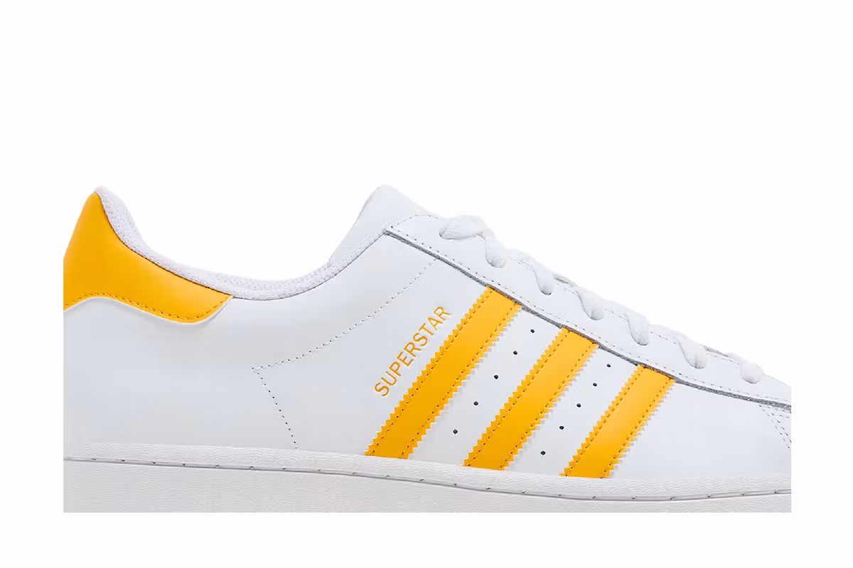 adidas Superstar White Crew Yellow, view 3