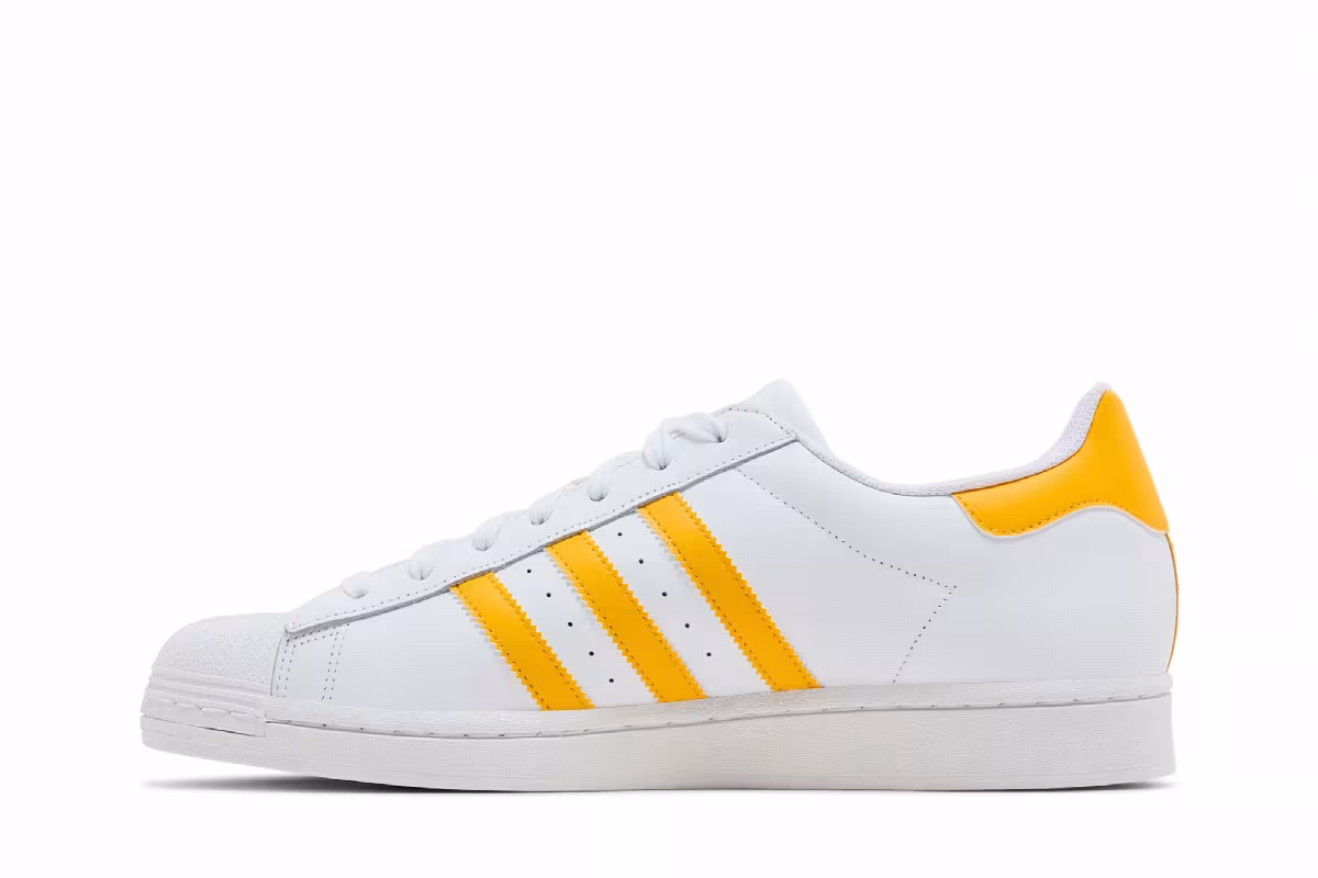 adidas Superstar White Crew Yellow, view 4