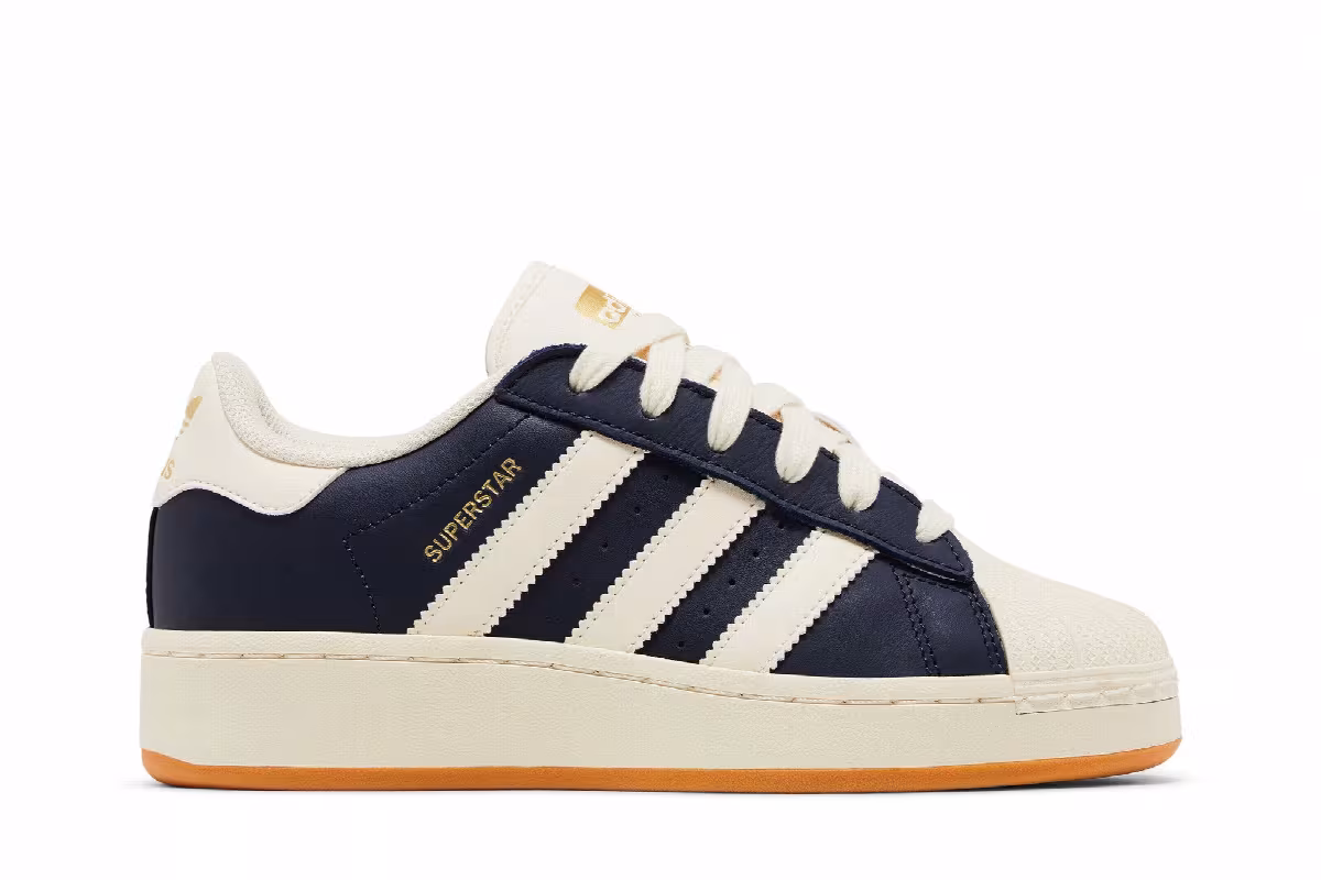 adidas Women's Superstar XLG Night Indigo Cream White, view 2