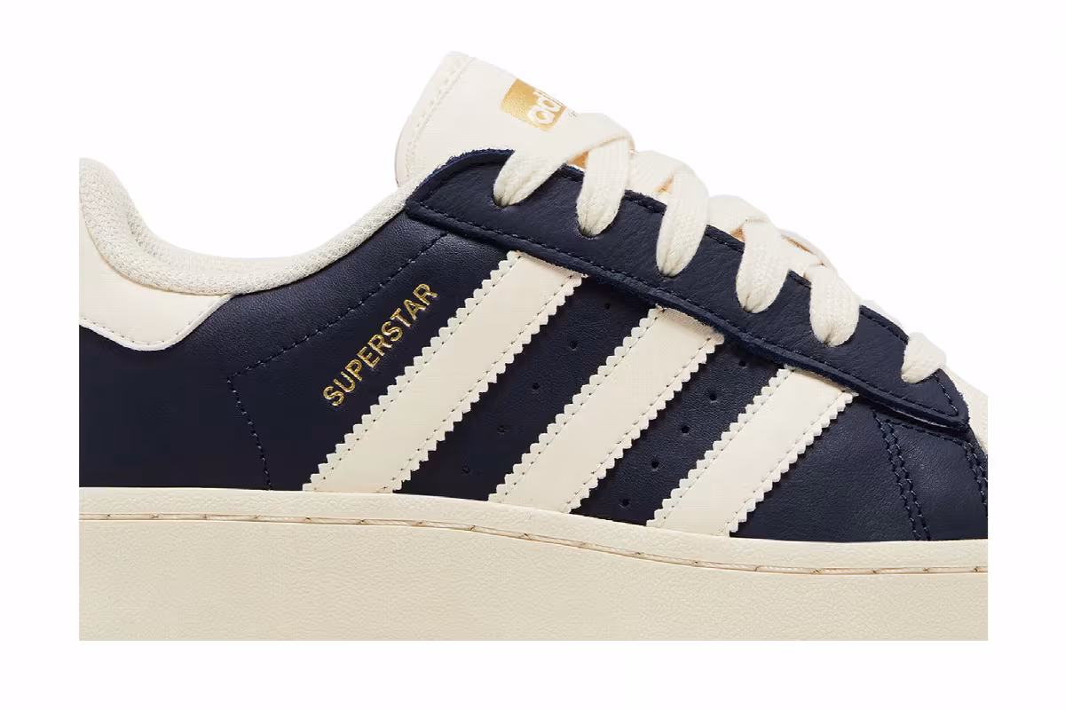 adidas Women's Superstar XLG Night Indigo Cream White, view 3
