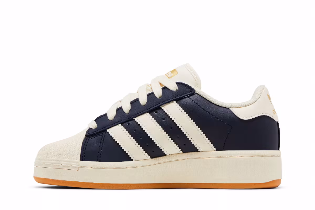 adidas Women's Superstar XLG Night Indigo Cream White, view 4