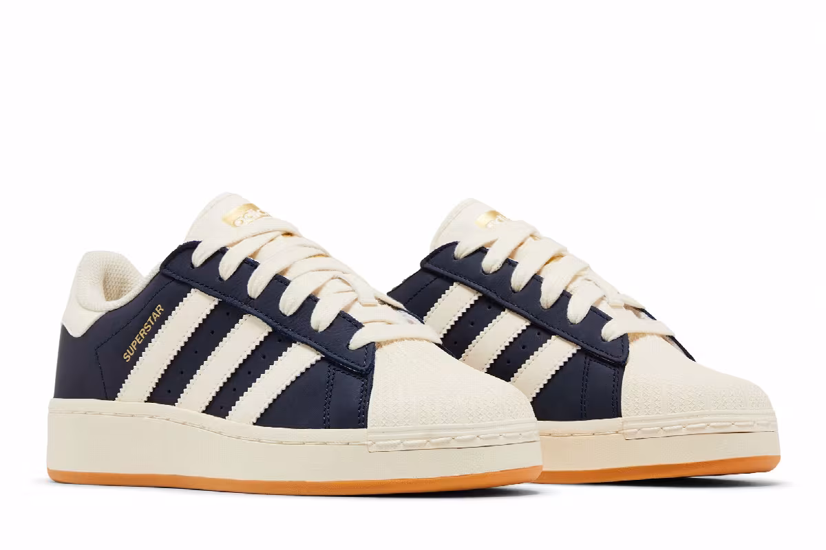 adidas Women's Superstar XLG Night Indigo Cream White, view 9