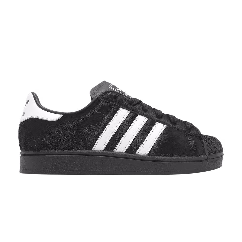 Adidas Women's Superstar 2 Black Pony Hair