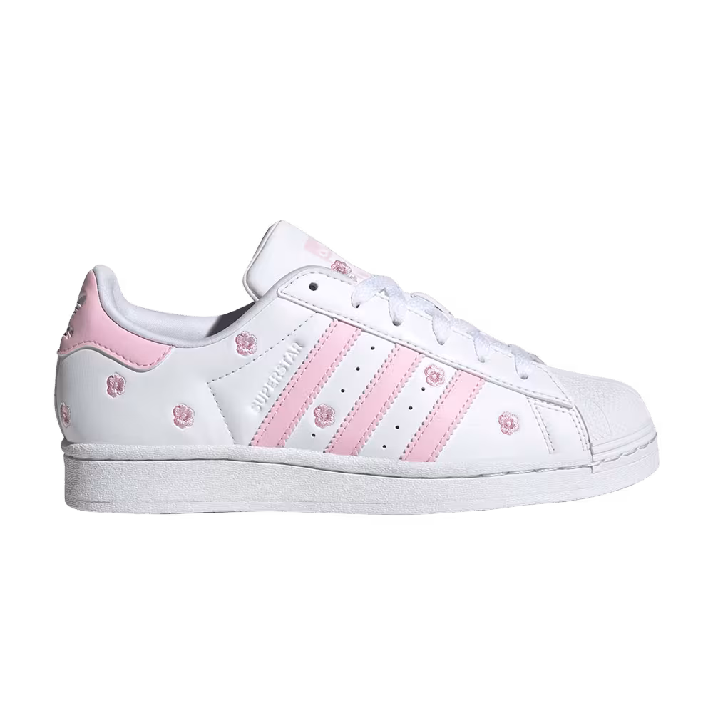 adidas Superstar J Pink Floral Embroidery