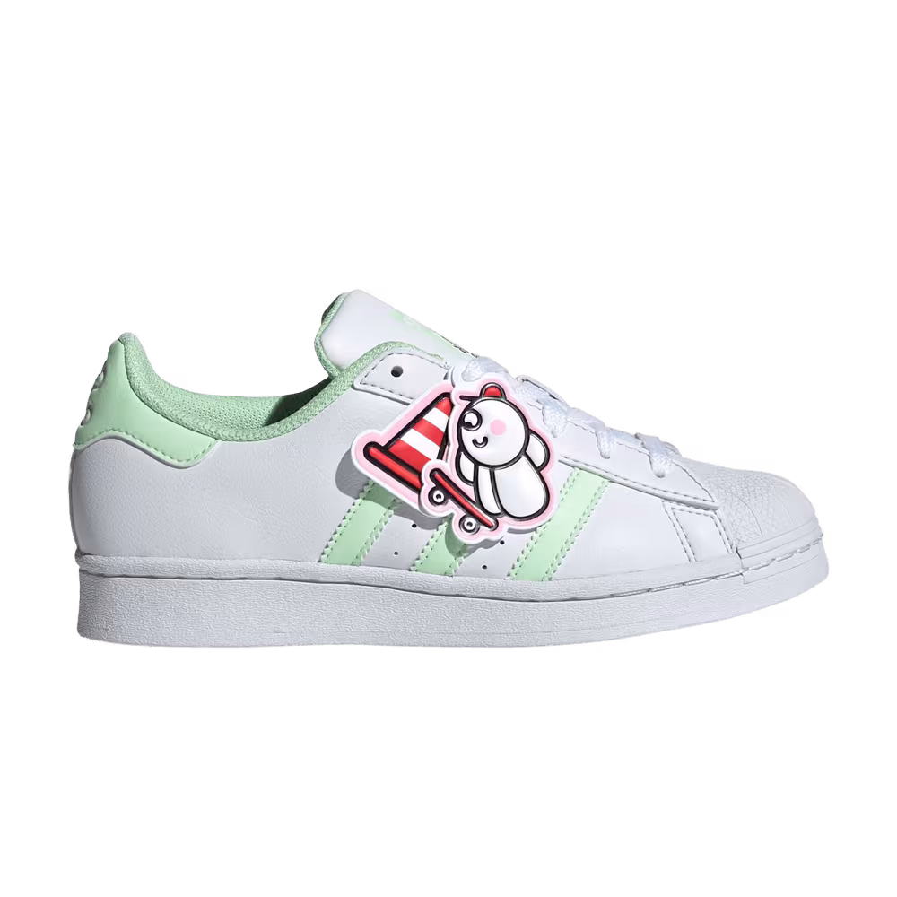 James Jarvis x adidas Superstar J White Green Spark