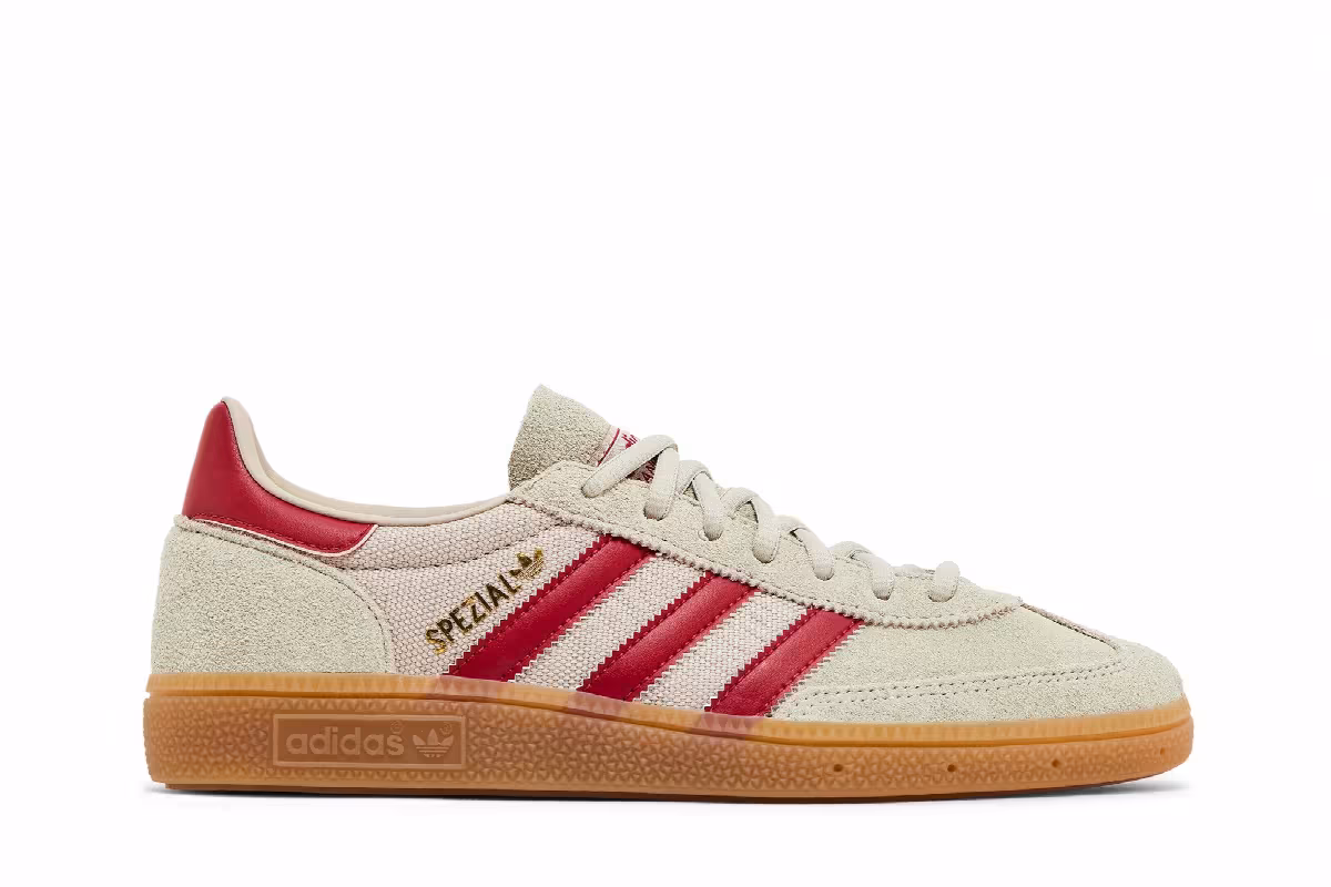 adidas Handball Spezial Putty Grey Victory Red, view 2