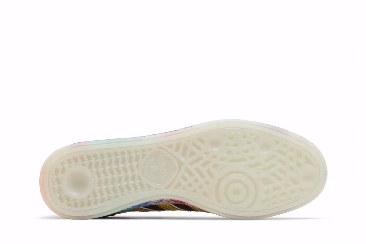 S.E.E.D. x adidas Handball Spezial Scarlet Gold Paint Splatter, view 5
