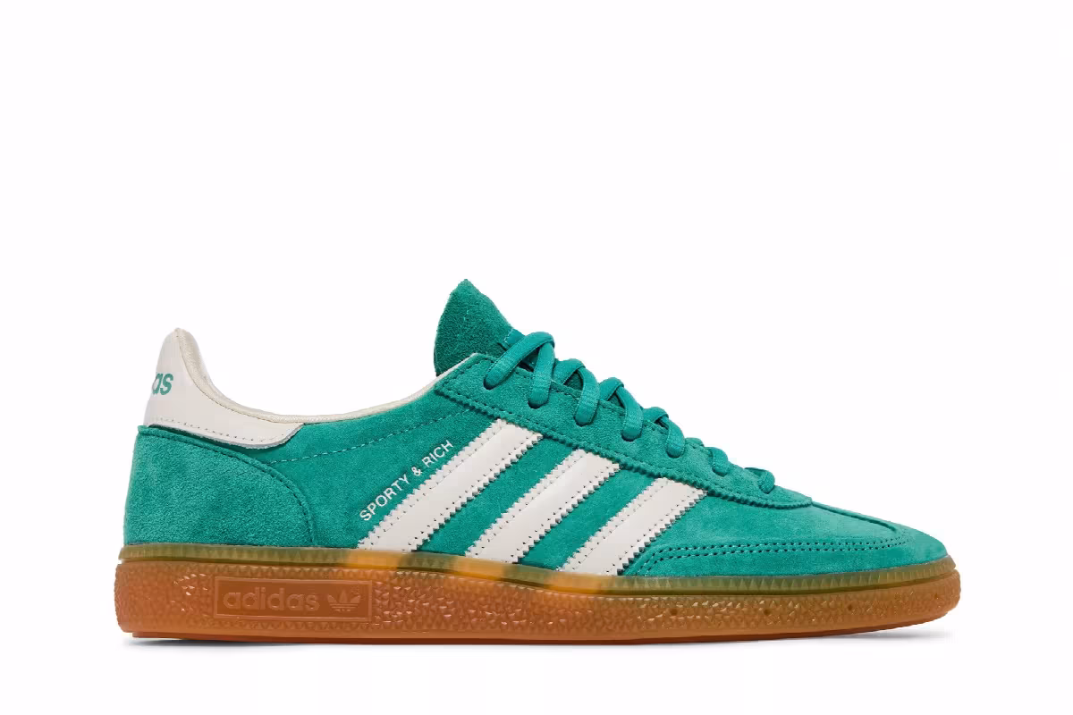 Men's Sporty & Rich x adidas Handball Spezial Green Gum, view 2