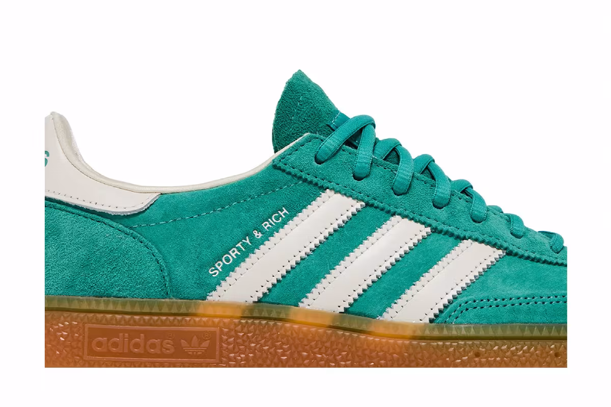 Men's Sporty & Rich x adidas Handball Spezial Green Gum, view 3