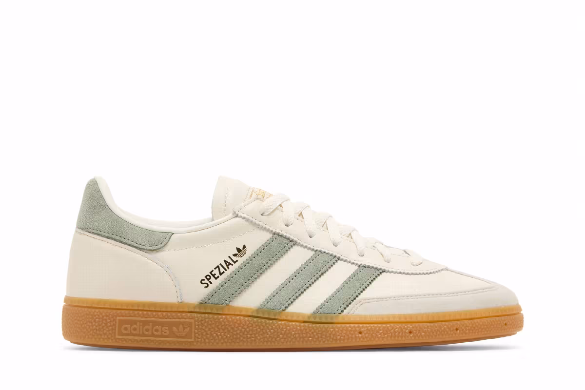 adidas Handball Spezial Off White Silver Green, view 2