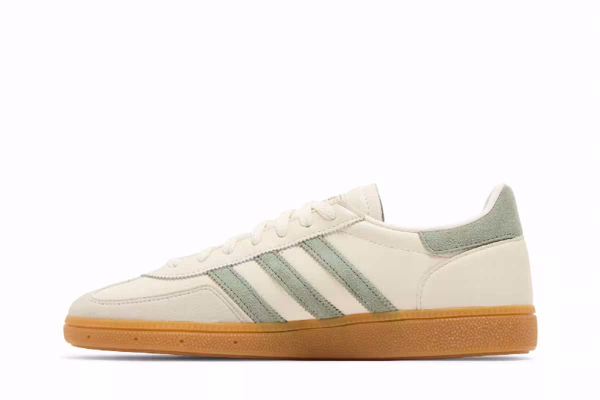 adidas Handball Spezial Off White Silver Green, view 4