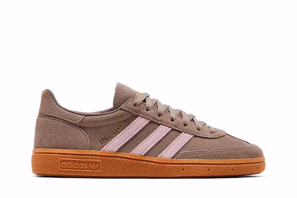 adidas Women's Handball Spezial Chalky Brown Clear Pink, view 2