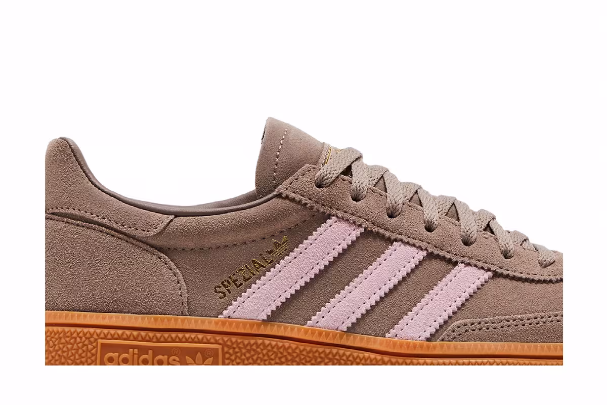 adidas Women's Handball Spezial Chalky Brown Clear Pink, view 3