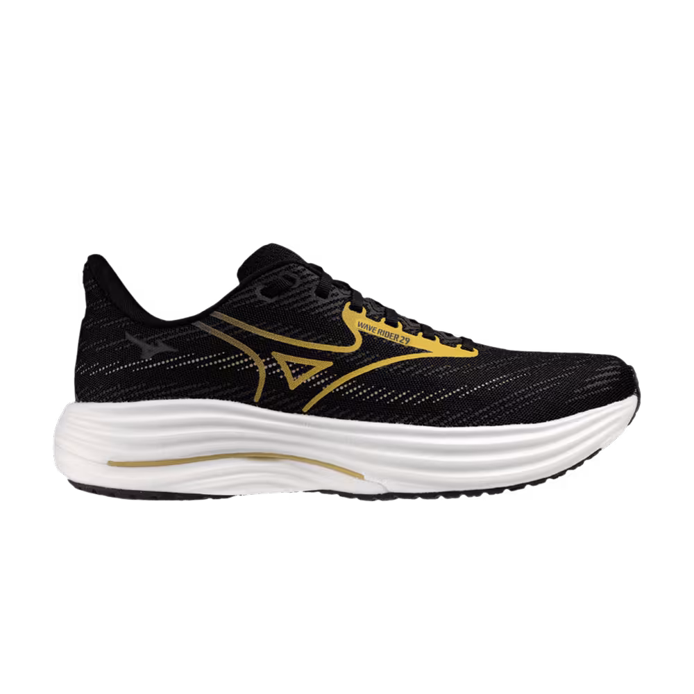Mizuno Wave Rider 29 Black Gold White