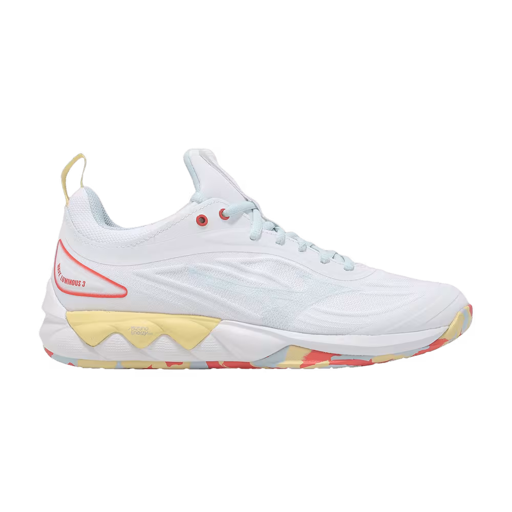Mizuno Women's Wave Luminous 3 White Calypso Coral