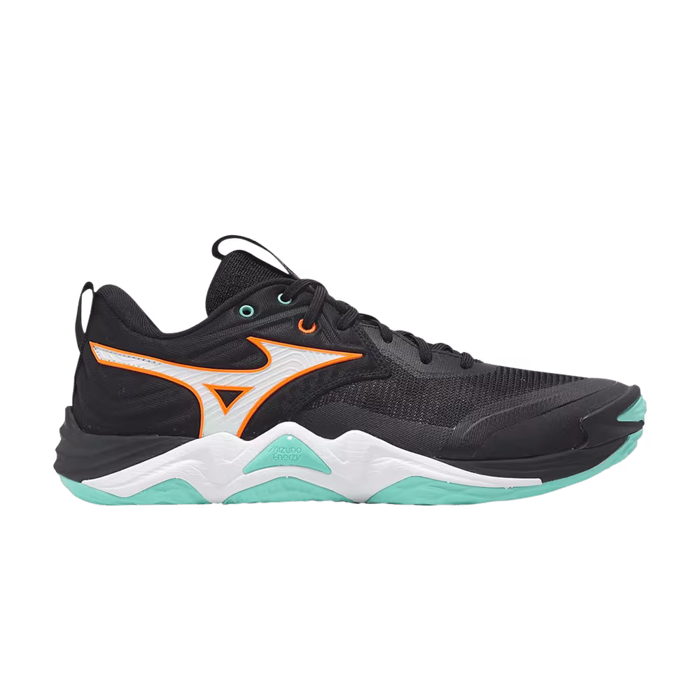 Mizuno Wave Momentum Elite Black Tangelo Ice Green
